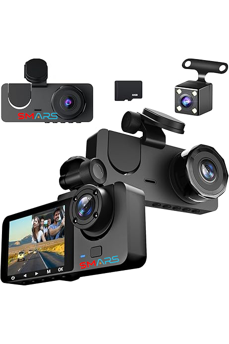 Smars Blackbox DVR Dash Camera Pro WiFi Dual Channel Full HD 1080P Front & 720P Rear | WiFi Hotspot | Super Capacitor| Wide Angle | Emergency Recording | Easy DIY Set Up (Jet Black)