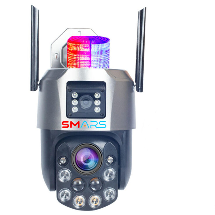 SMARS 8MP 18X Optical Zoom Dual Lens 4G/WiFi IP Camera Full Color Human Detection Wireless PTZ Home Security CCTV Surveillance Monitor(U/S_6MP 4G ADD 64G)