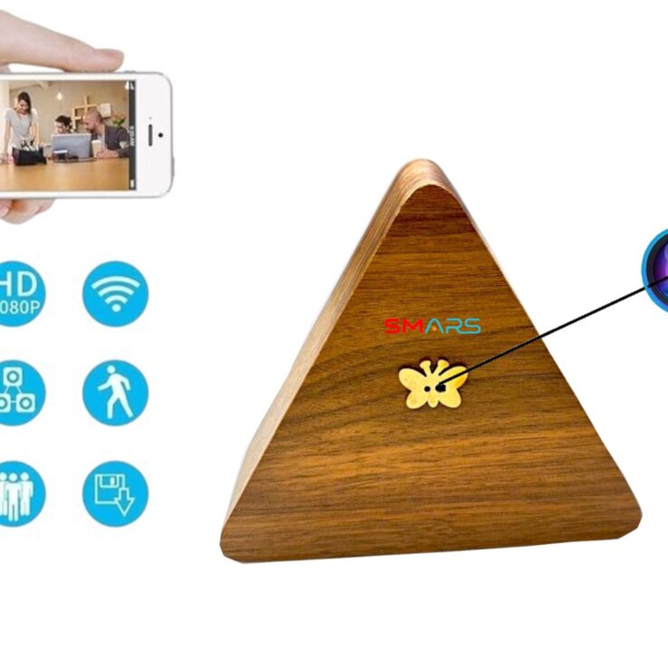 smars Digital Table Clock mini WiFi Security Camera | 1080P FHD Audio Video Live Recorder | LED Display | 32GB Inbuilt Storage for Office & Home use