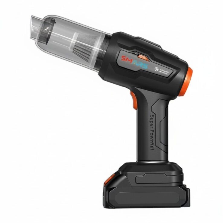 smars 200W Cordless Handheld Vacuum Cleaner | 6000mAh Rechargeable Battery | Multi-Purpose Portable Vacuum with Reusable Dust Collection Bag