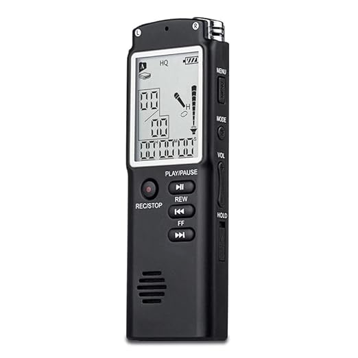 Smars® Professional Digital Voice Recorder | Portable Audio Recorder with Display | Built-in 8GB Storage with HD Recording