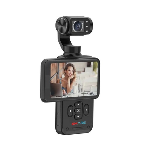 Smars M5 5K Vlogging Camcorder with 3.5-Inch Rotating Touch Screen I 3-Axis Stabilization I IR Night Vision I WDR I Face Tracking I 120° Wide Angle and Long Battery Life.
