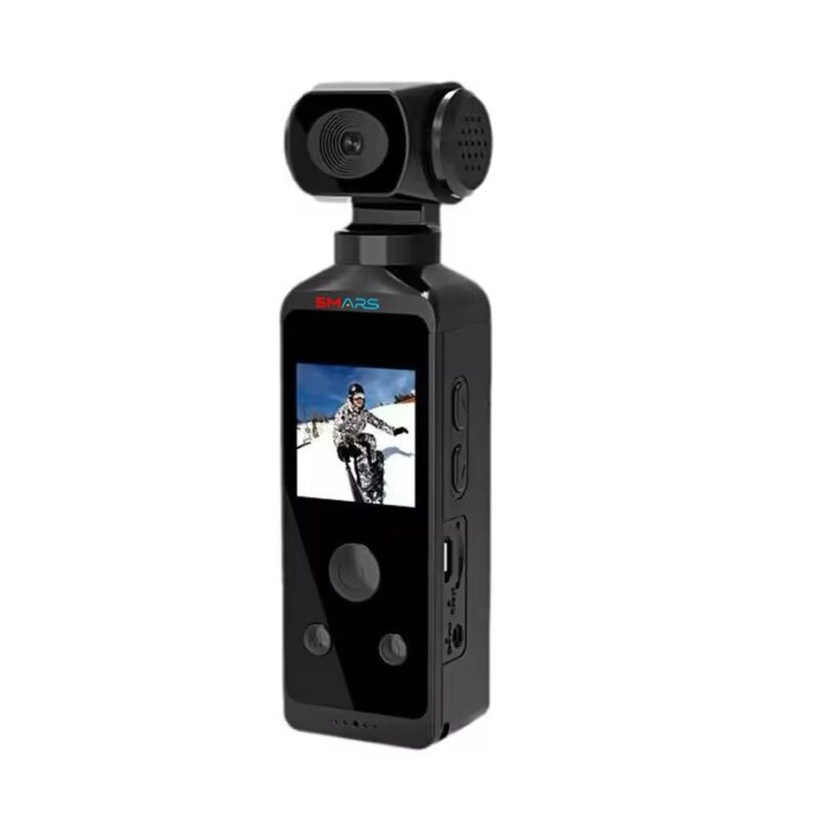 Smars 4K Ultra HD Pocket Sports Camera with WiFi I 270° Adjustable Screen I LCD Display I Waterproof Case for Helmet and Travel Use.