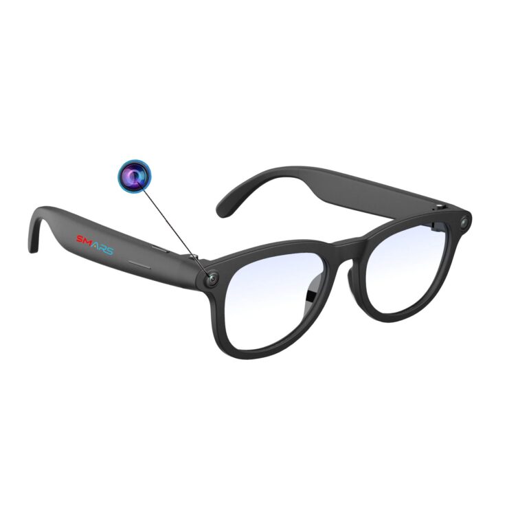 Smars AI Smart Camera Glasses | 8MP Camera | 1080P HD Video | Photo Recording | Real-Time Translation | Anti-Blue Light Lenses for Outdoor Sports & Travel